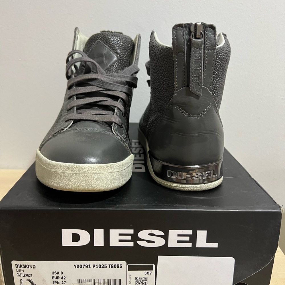 Diesel Diamond Castlerock sneakers US size 9, grey - Picture 7 of 9